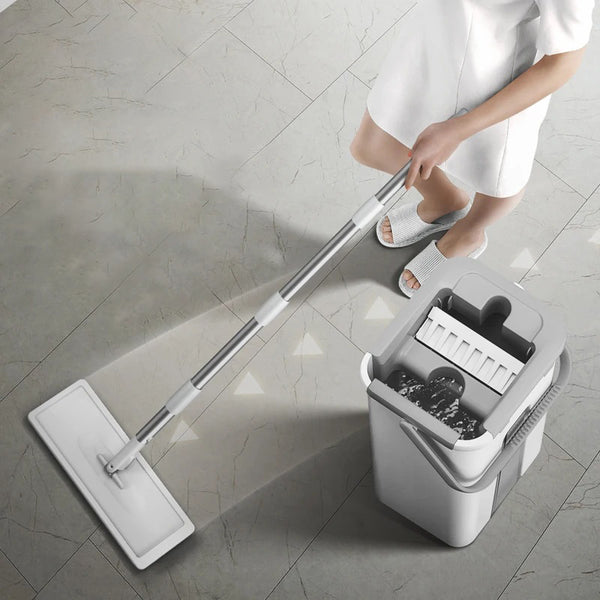 Effortless Cleaning with Mops Magic Floor Mop, 1X Floor Mop and Bucket