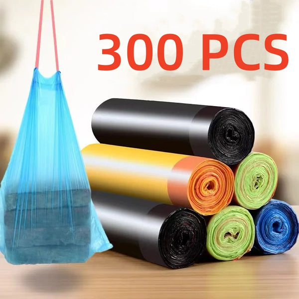 30/300pcs Disposable Thicken Dustbin Bag Household Large Capacity Trash Bag Kitchen Bathroom Portable Cleaning Big Plastic Bag