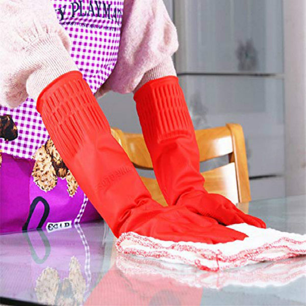 Women's Fashionable Minimalist Latex Dishwashing and Cleaning Gloves"